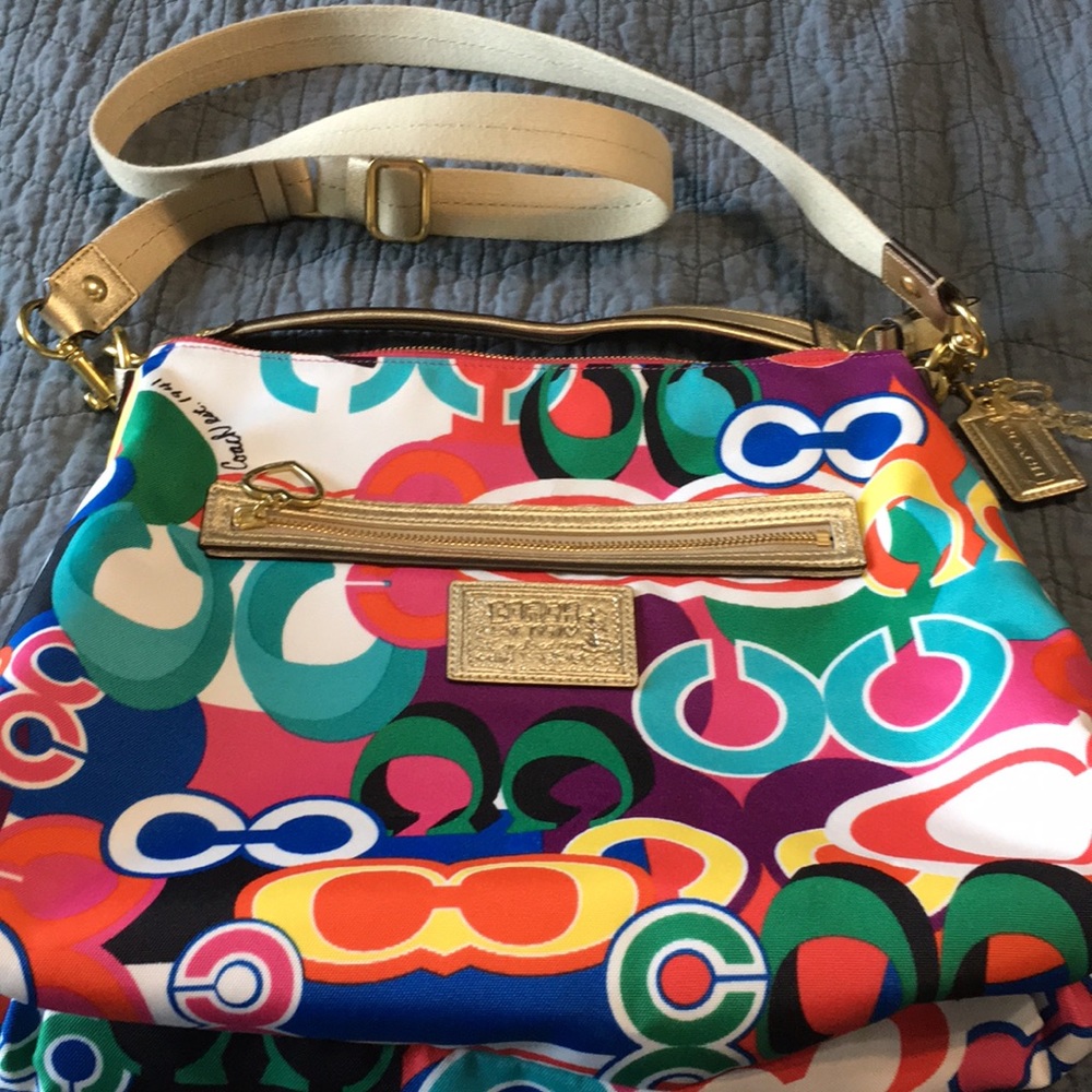 Coach poppy large crossbody or shoulder bag